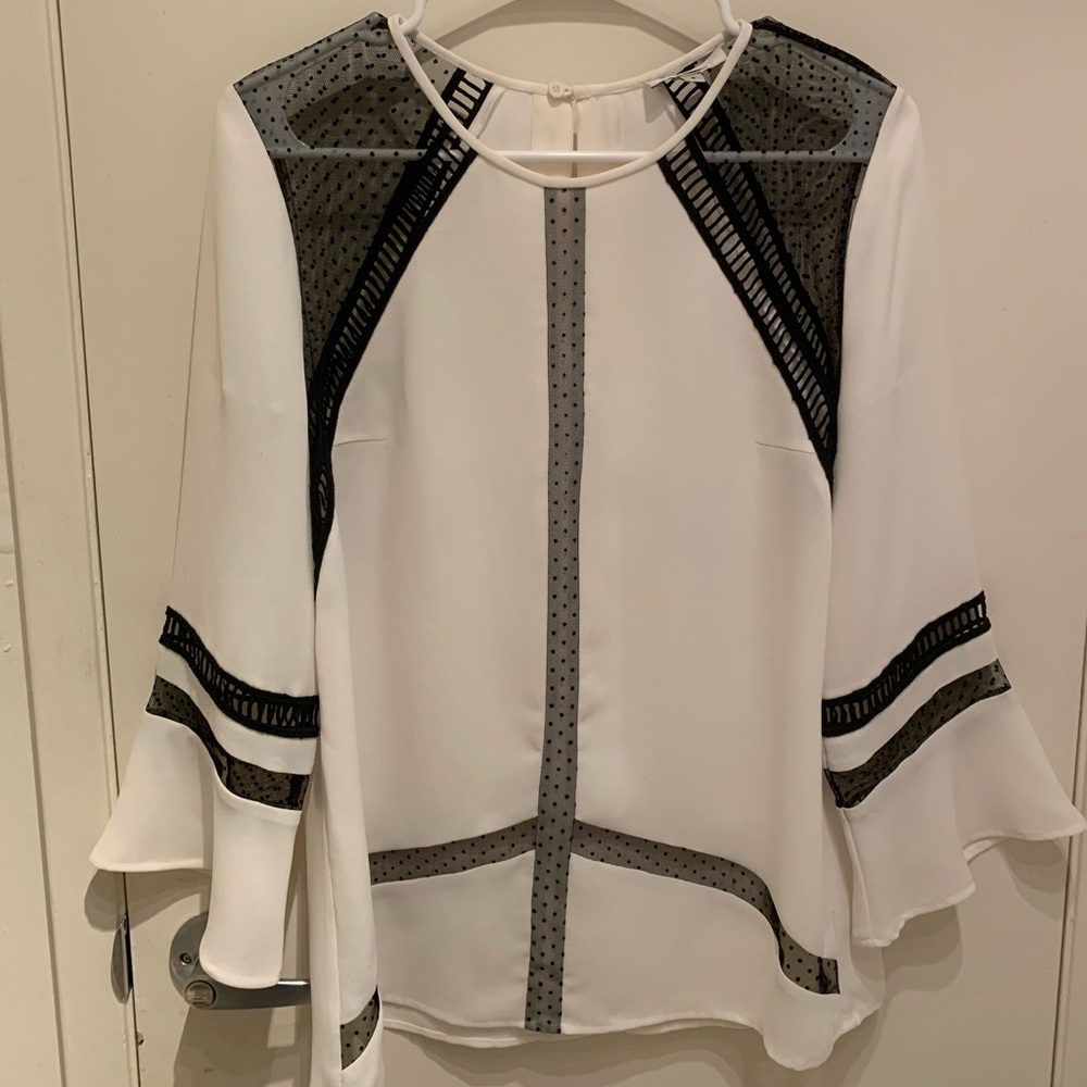 J. Crew black and white blouse